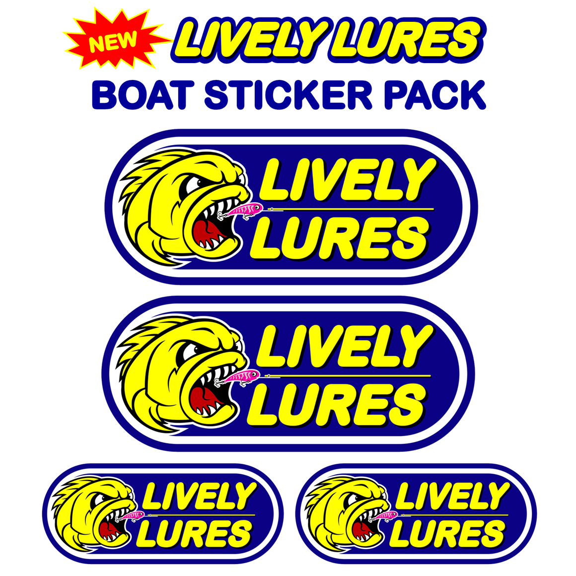 Lively Lures Boat Sticker Pack