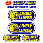 NEW Lively Lures - Boat Stickers